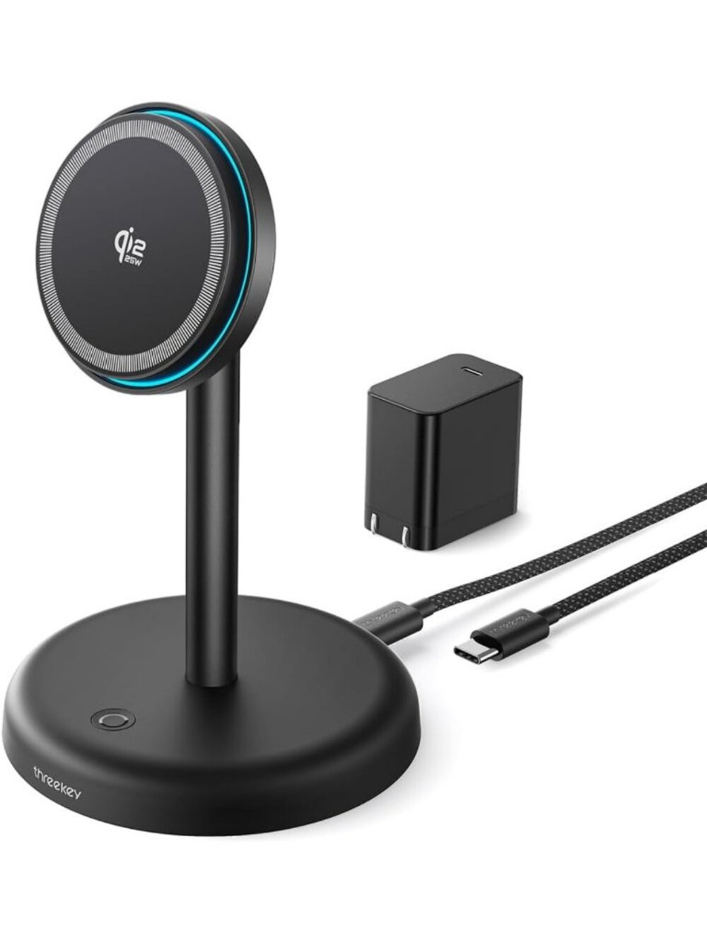 25W Fast Magnetic Charging Stand with Cooling Fan - Qi2 Compatible Dock